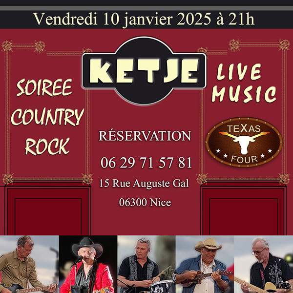 Affiche du concert au Ketje